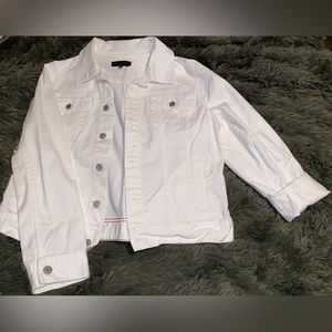Talbots White Jean Jacket